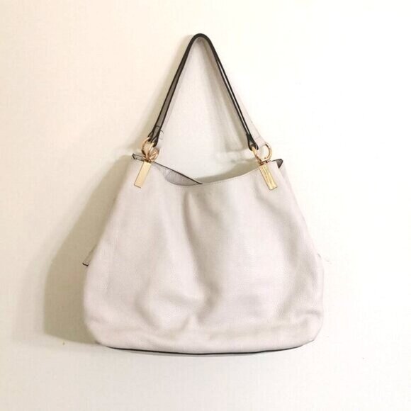 Vince Camuto Rhys Cream Tote Shoulder Bag Gold Hardware 14"Lx 11.5"Hx 5.5"D - Picture 1 of 15